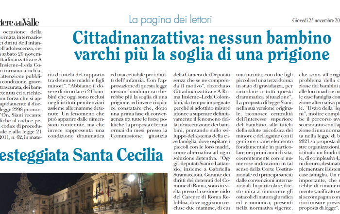 Cittadinanzattiva bambini detenuti