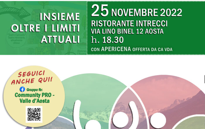 Aosta. Incontro con la comunità Strategie