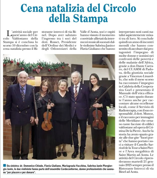 cena natalizia del circolo della stampa